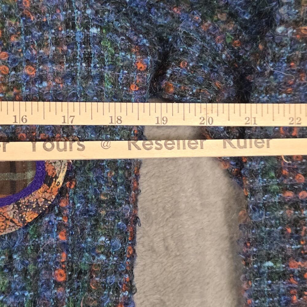 KOOS Van Den Akker Women’s 100% Wool Tweed Jacket Blazer Sz 10 Multicolor Artsy - Picture 14 of 14
